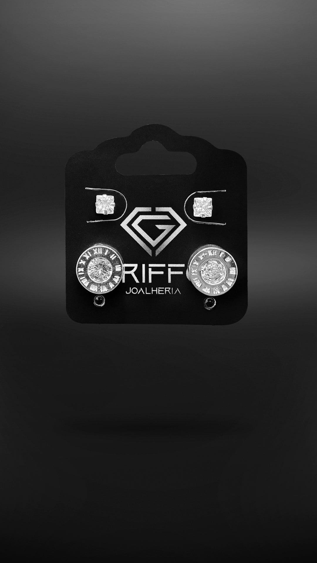 Kit Brinco Romano e Zircônia Quadrado 4mm