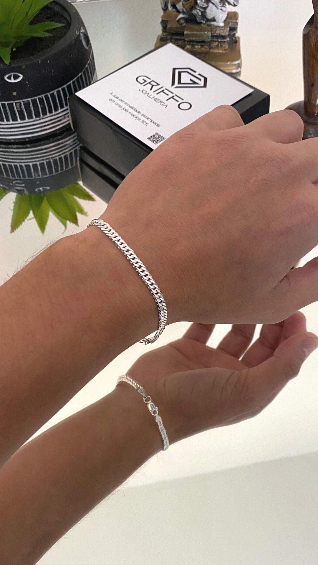 Pulseira Grumet Elo Duplo 4,5 Milímetros - Griffo Joalheria
