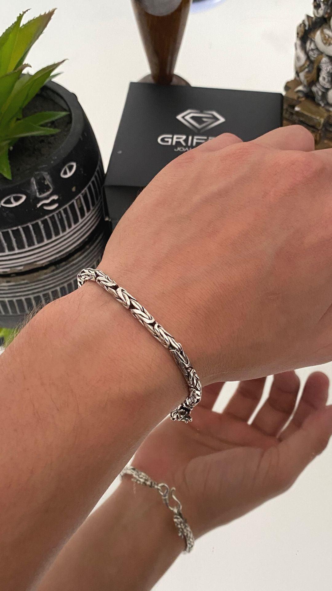 Pulseira Bali Fecho Dragão - Peruana - Griffo Joalheria